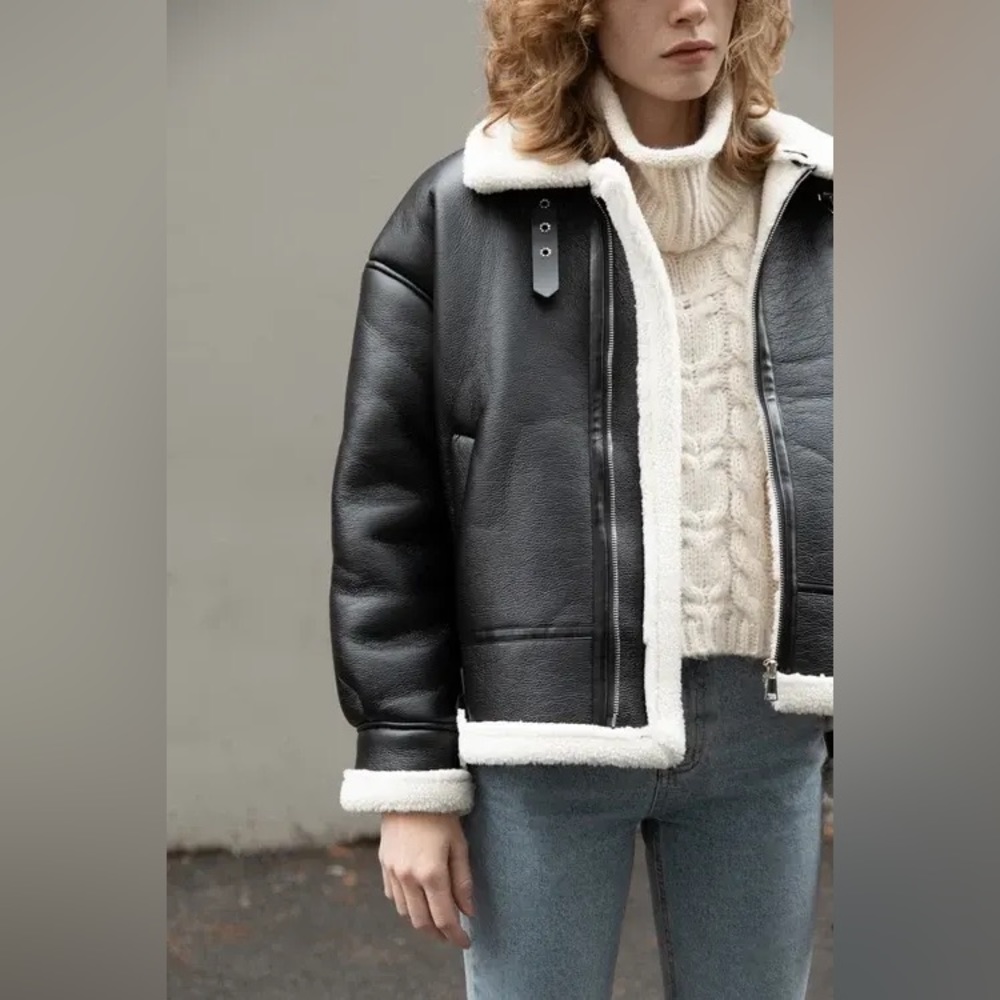 NEW OAK + FORT LEATHER SHERPA JACKET!